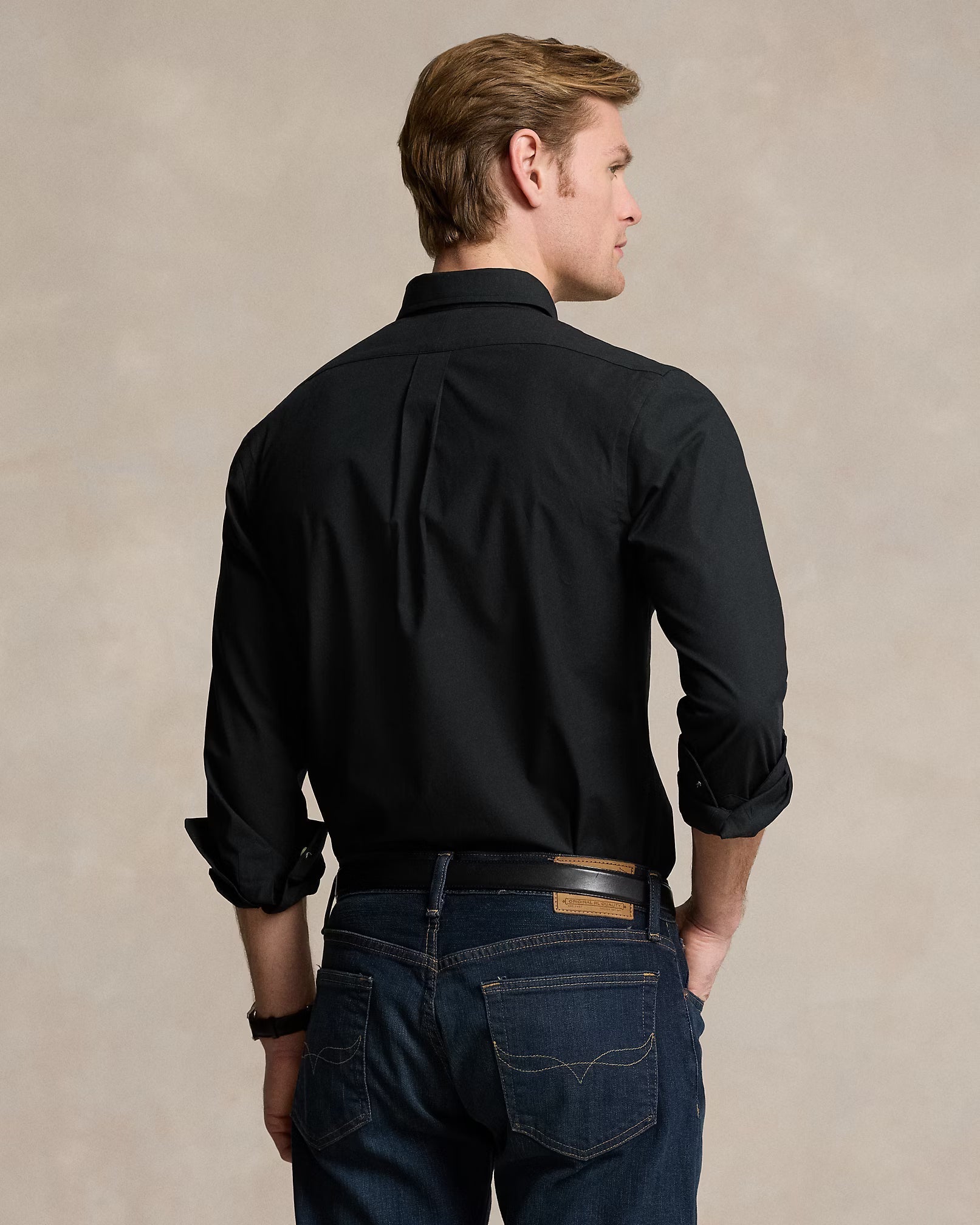 RALPH LAUREN Midnight Onyx Classic Fit Long Sleeve Button-Down Shirt