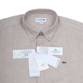 LACOSTE Sandstone Textured Regular Fit Long Sleeve Button-Up Shirt