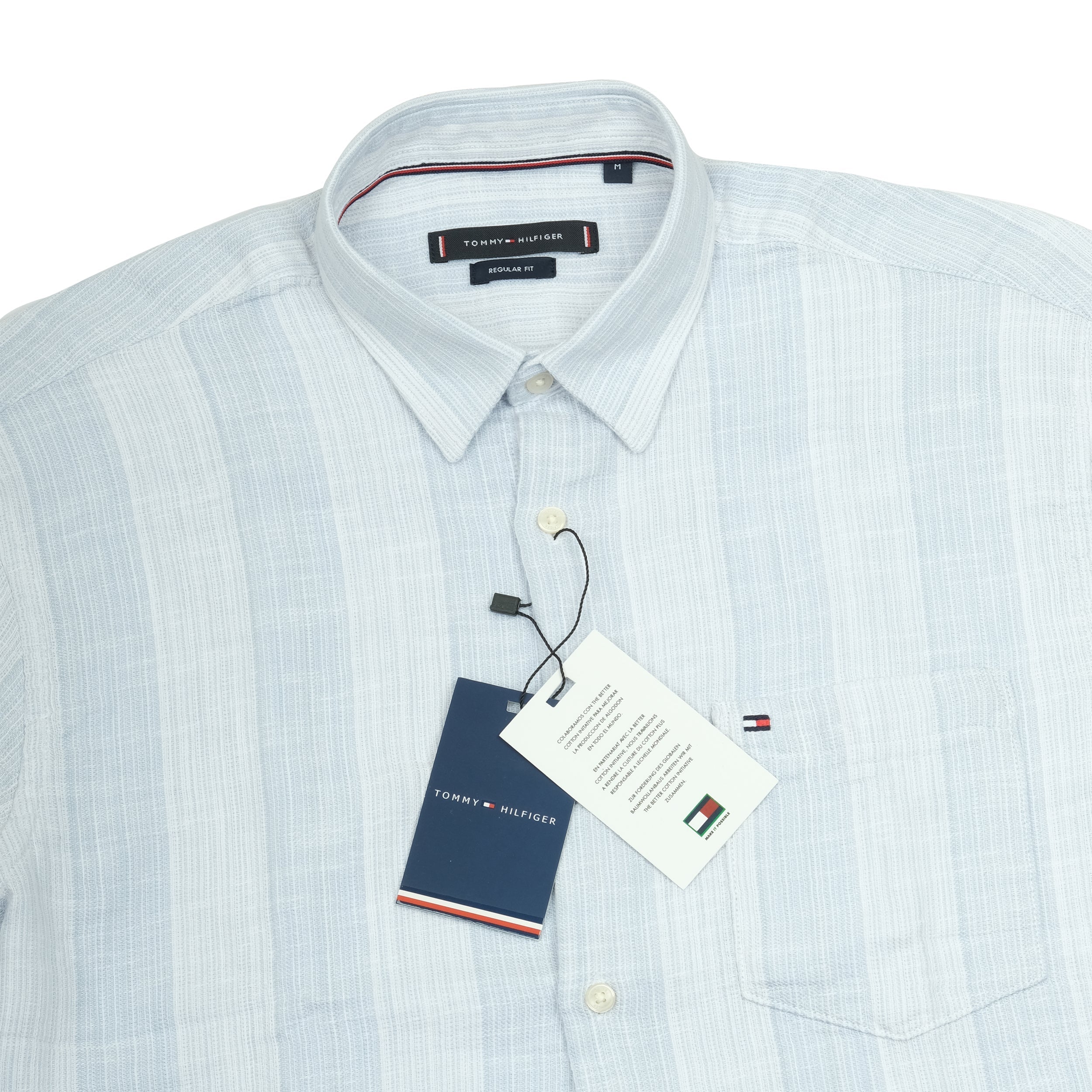 TOMMY HILFIGER Serene Sky Slim Fit Short Sleeve Casual Shirt