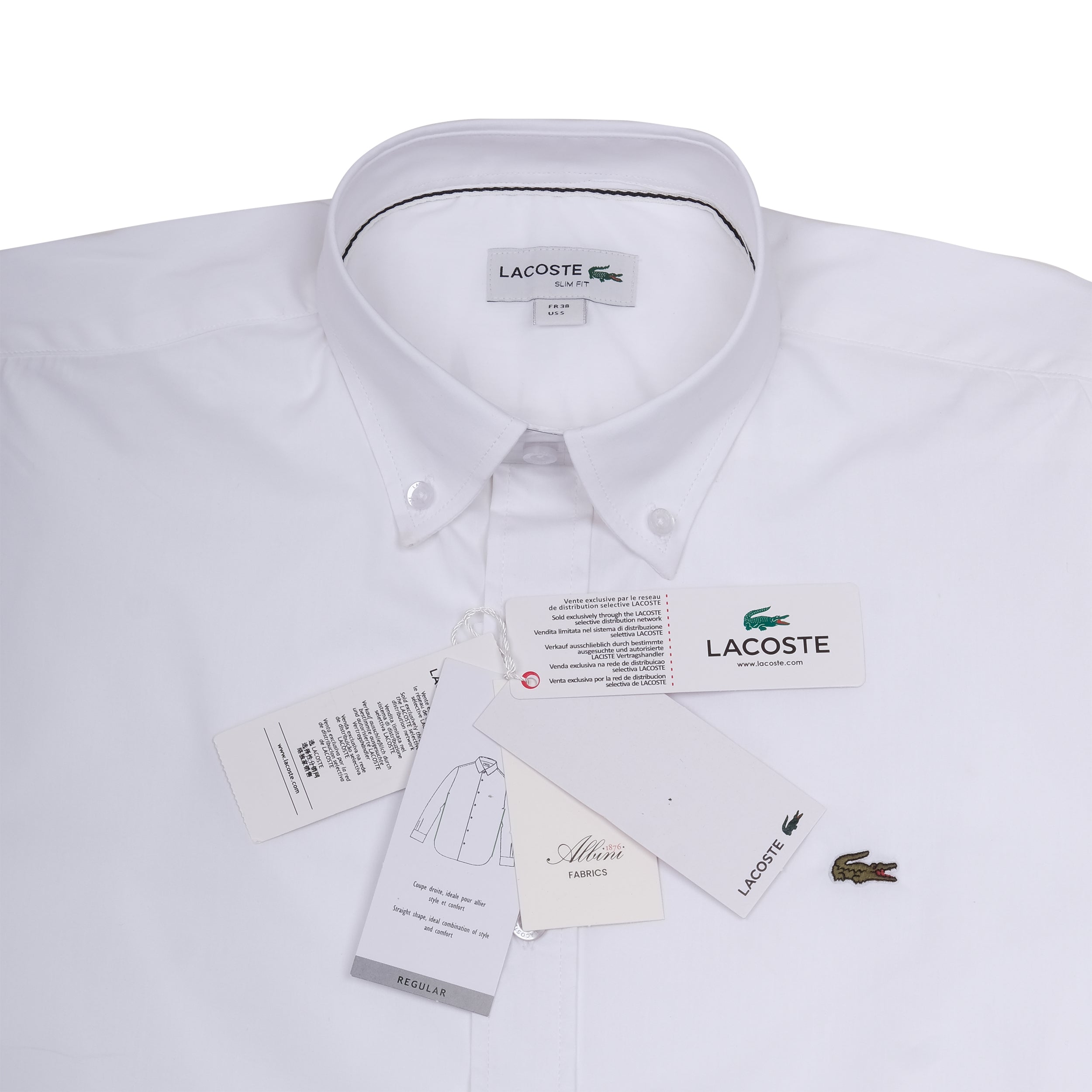LACOSTE Cloud White Classic Fit Button-Down Shirt