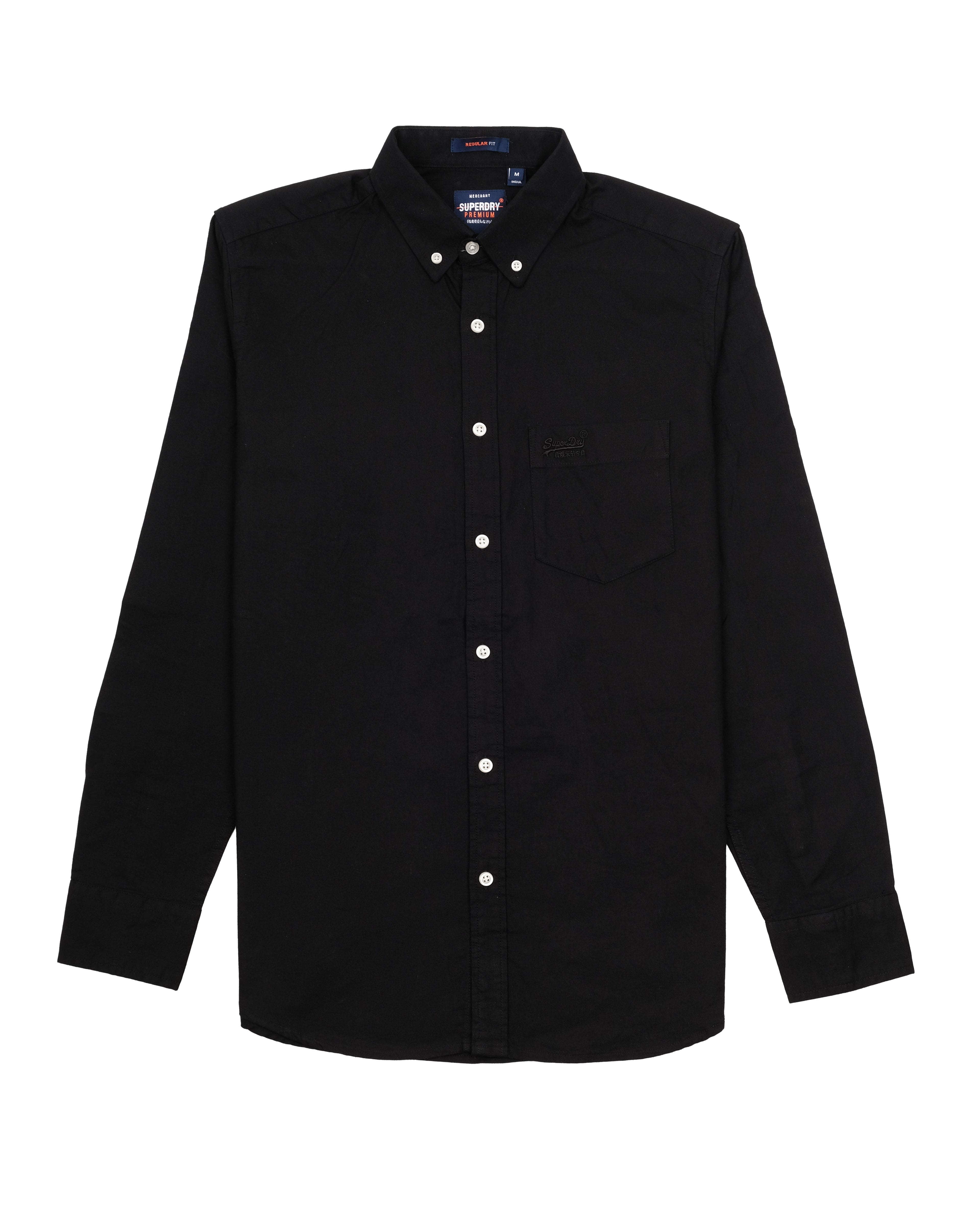 SUPERDRY Midnight Noir Classic Fit Long Sleeve Oxford Shirt