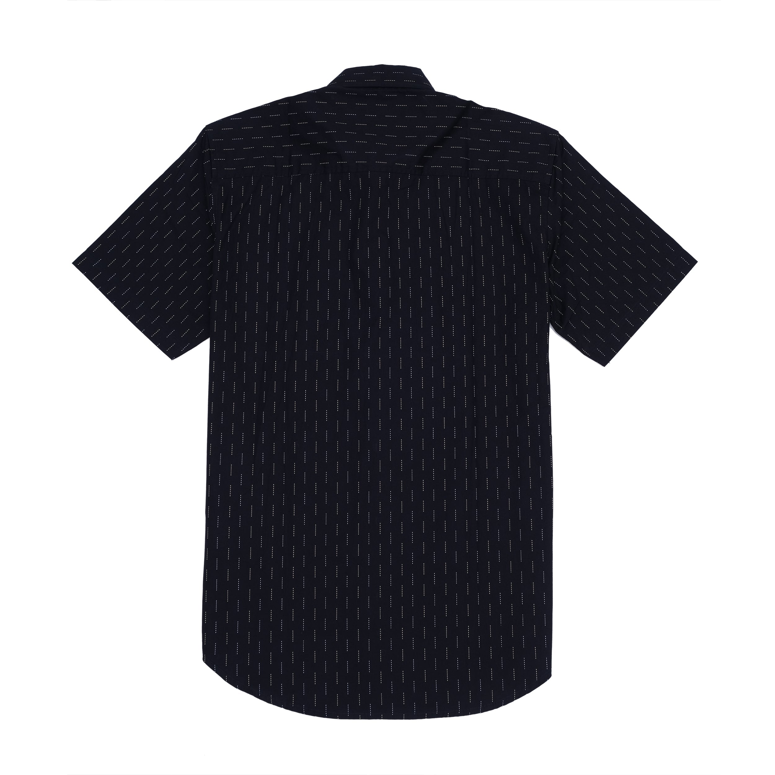 NAUTICA Midnight Navy Geometric Print Classic Fit Short Sleeve Shirt