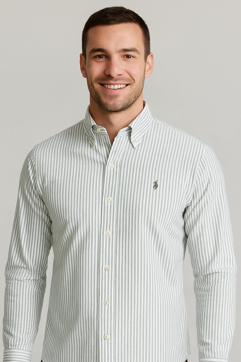 POLO RALPH LAUREN Sage Stripe Classic Fit Long Sleeve Button-Down Shirt