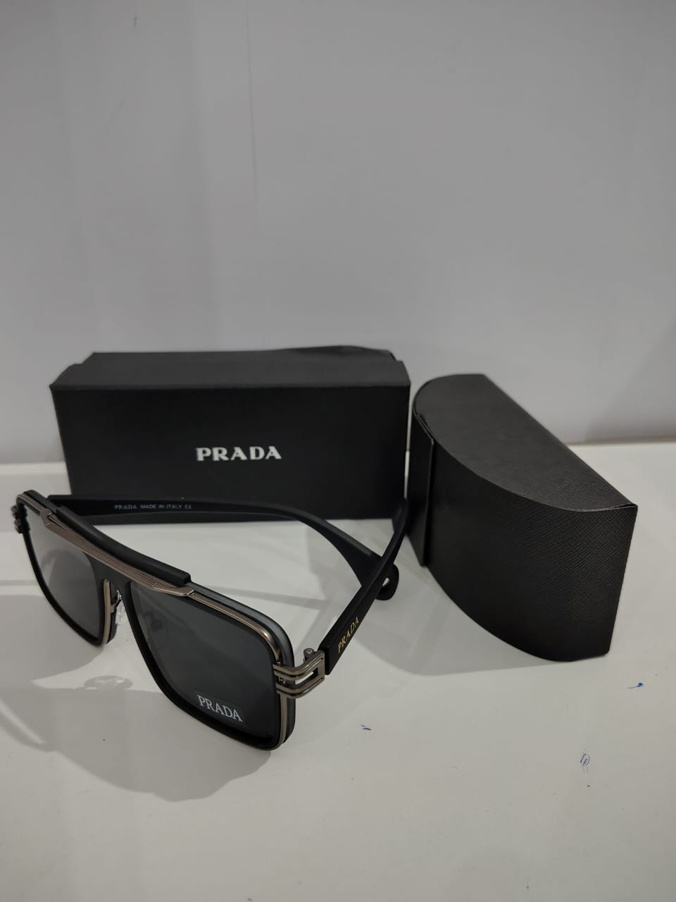 PRADA Classic Black Sunglasses with Case