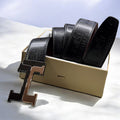 HERMES Classic Leather Belt with Signature H Buckle