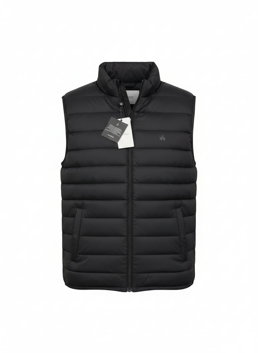 BrooksBrothers Men's Lightweight Puffer Vest in Black