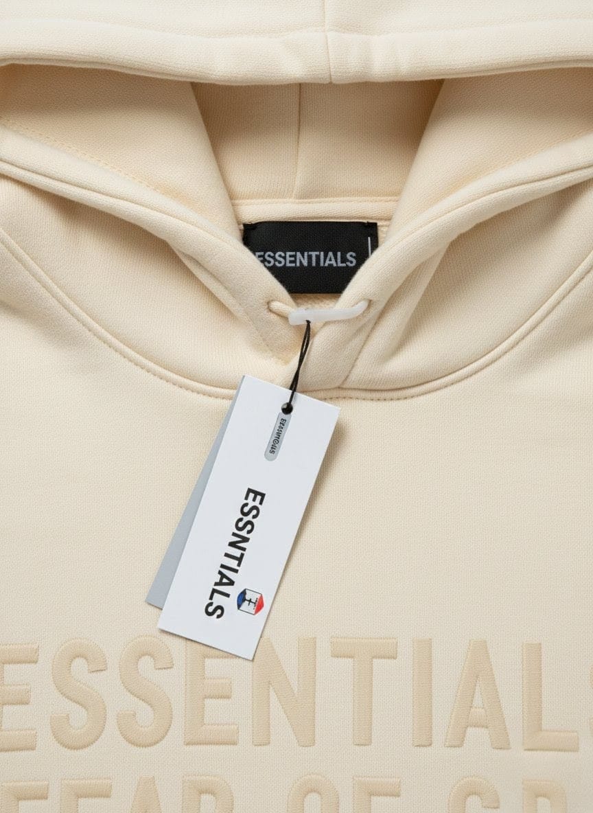 ESSENTIALS Fear of God Classic Hoodie in Cream
