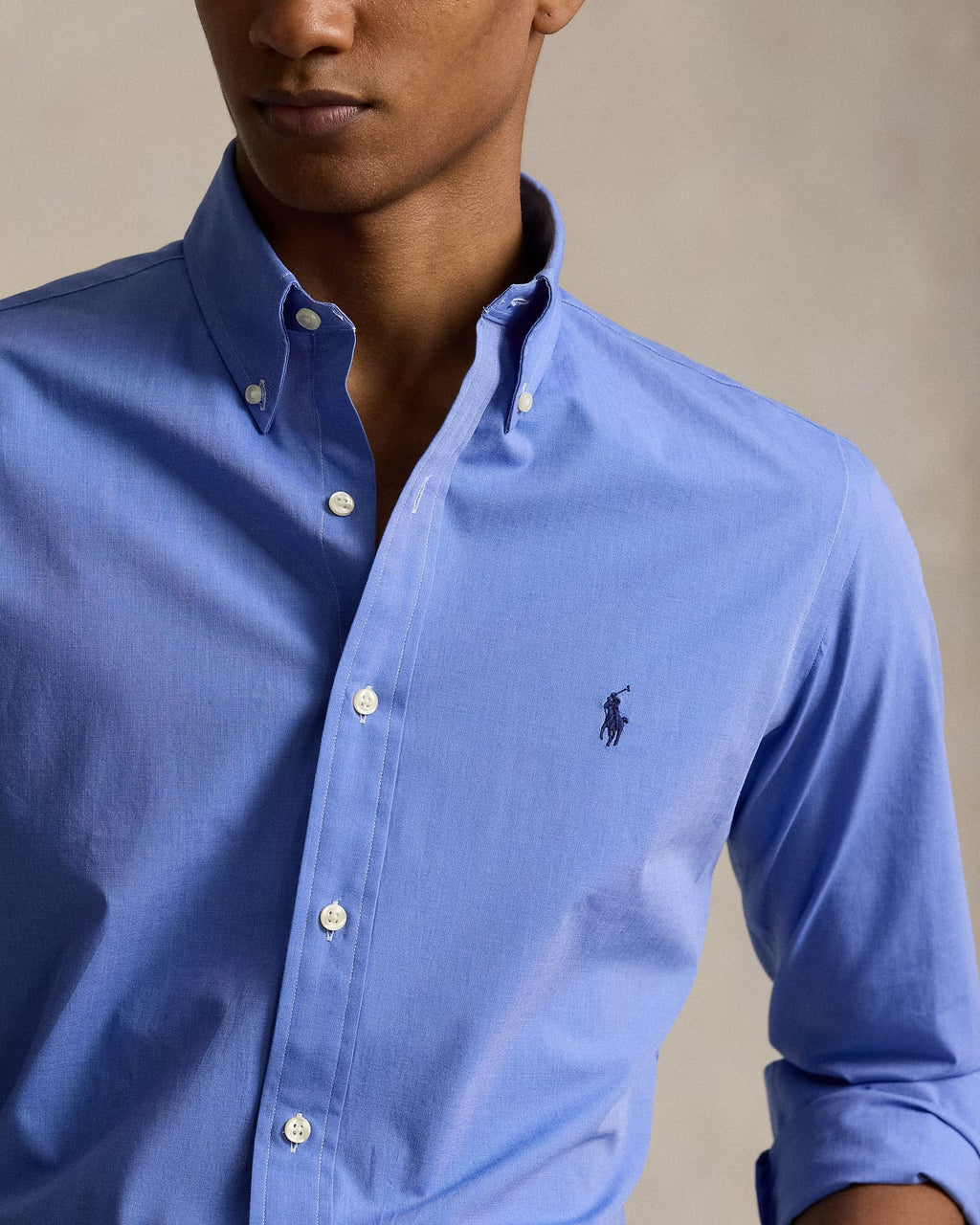 POLO RALPH LAUREN Celestial Azure Custom Fit Long Sleeve Button-Down Shirt