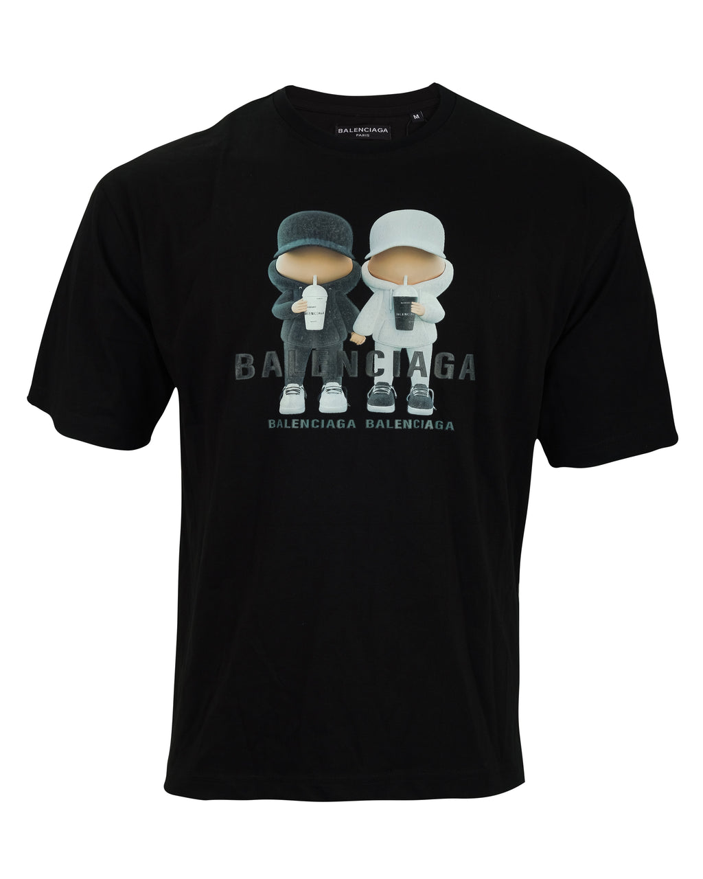 BALENCIAGA Midnight Noir Graphic Oversized Short Sleeve Tee