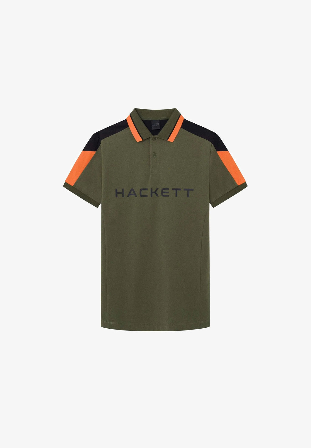 HACKETT Radiant Emerald Tailored Fit Color-Block Piqué Polo Shirt