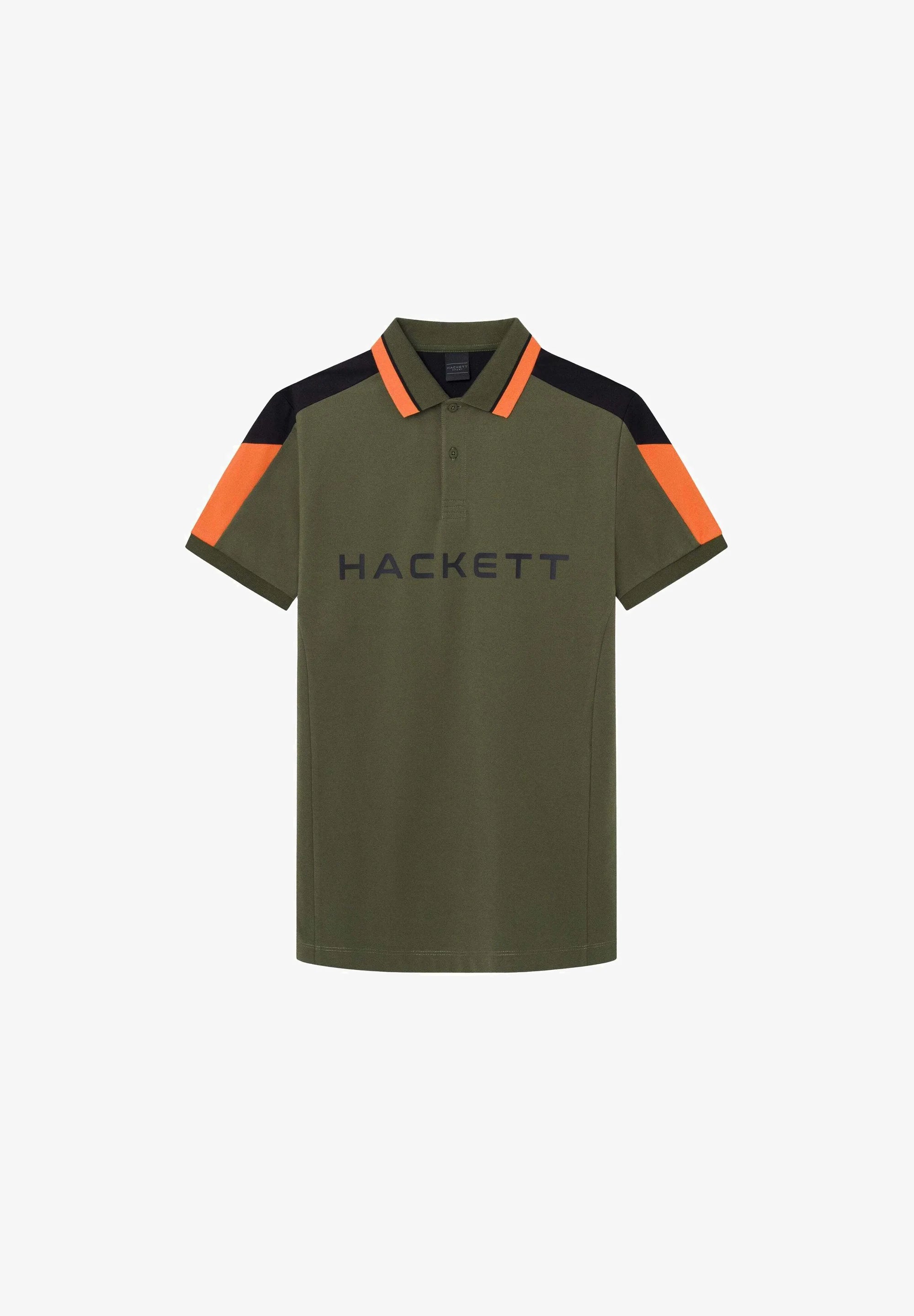 HACKETT Radiant Emerald Tailored Fit Color-Block Piqué Polo Shirt