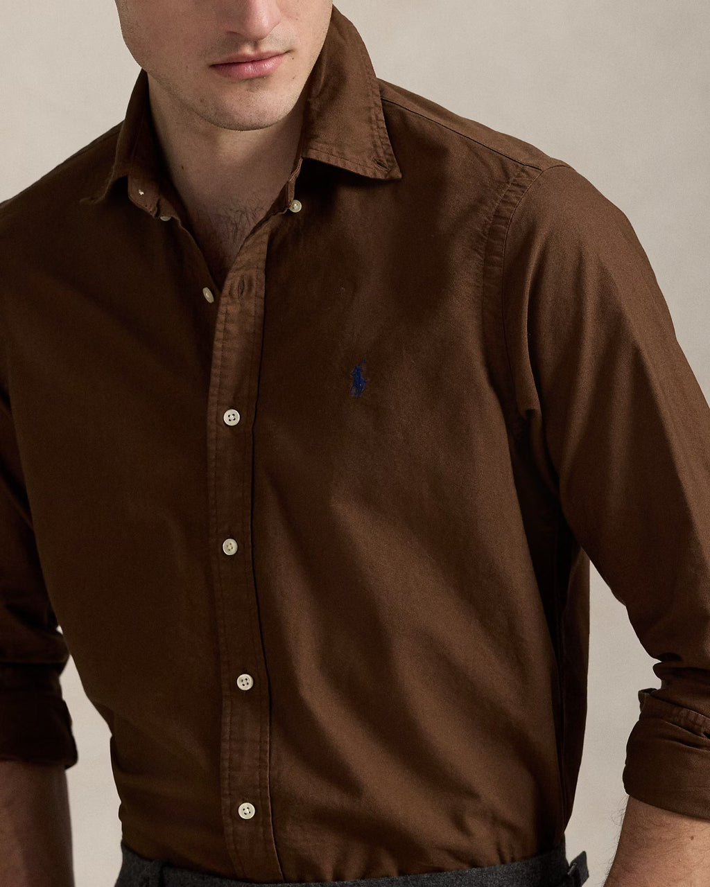POLO RALPH LAUREN Ember Clay Classic Fit Long Sleeve Button-Down Shirt