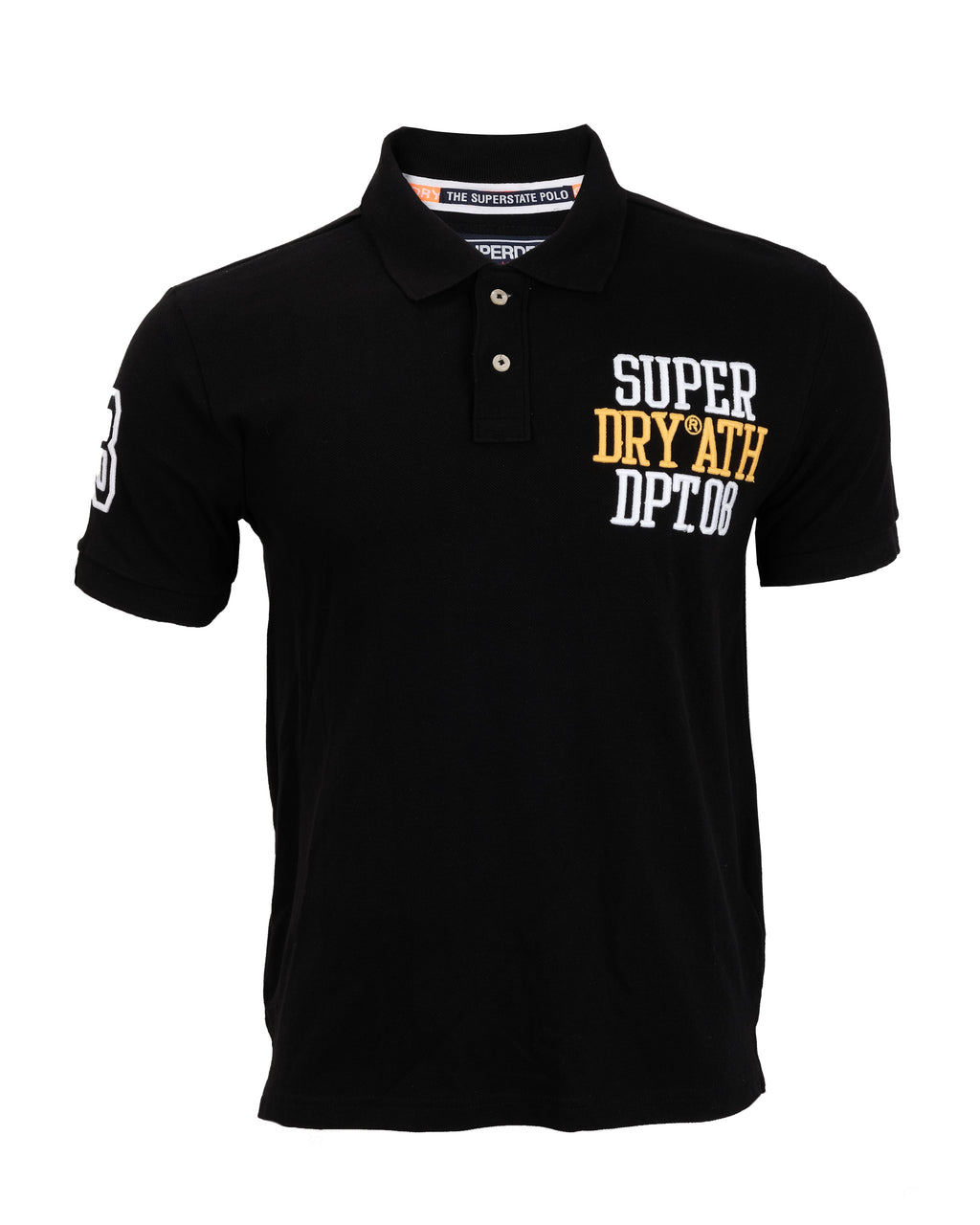 SUPERDRY Onyx Noir Slim Fit Patch Polo Shirt
