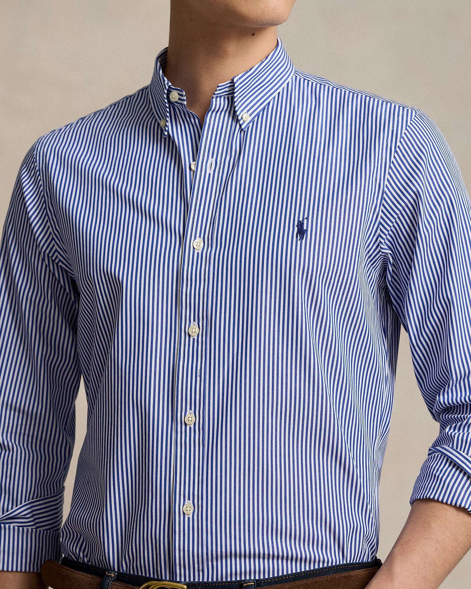 POLO RALPH LAUREN Misty Slate Slim Fit Long Sleeve Button-Down Shirt