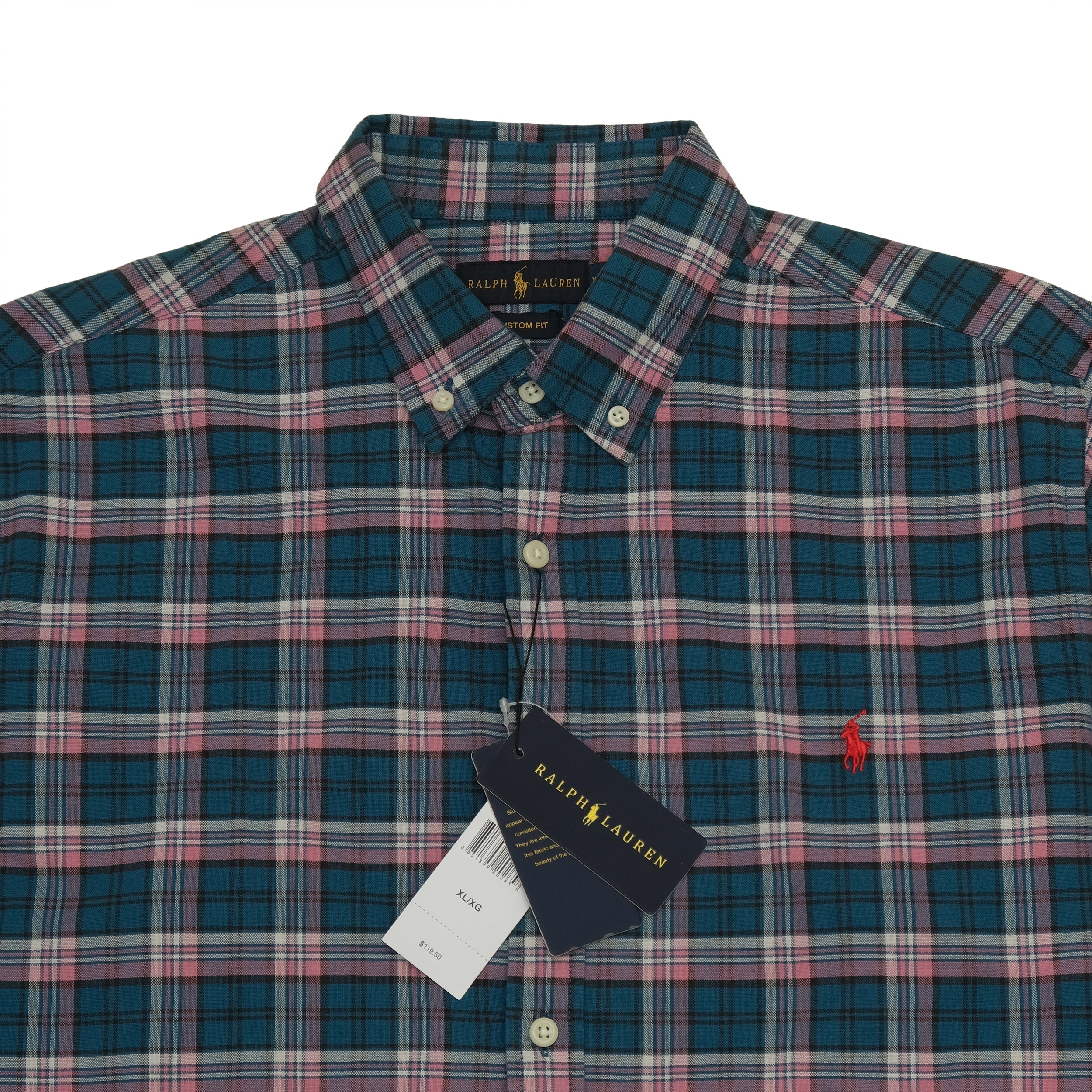 RALPH LAUREN Teal Twilight Plaid Classic Fit Button-Down Shirt