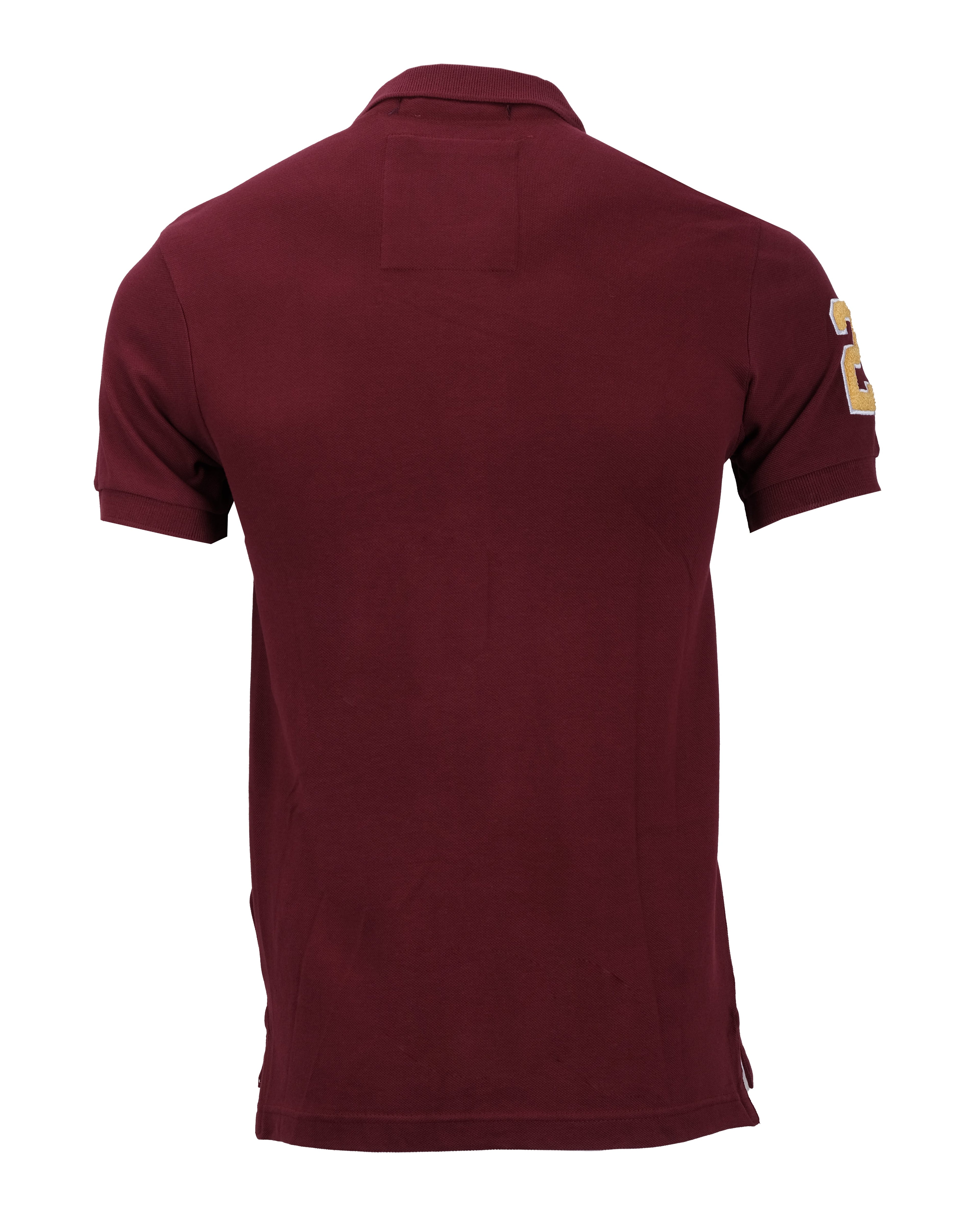 SUPERDRY Garnet Red Slim Fit Embroidered Polo Shirt