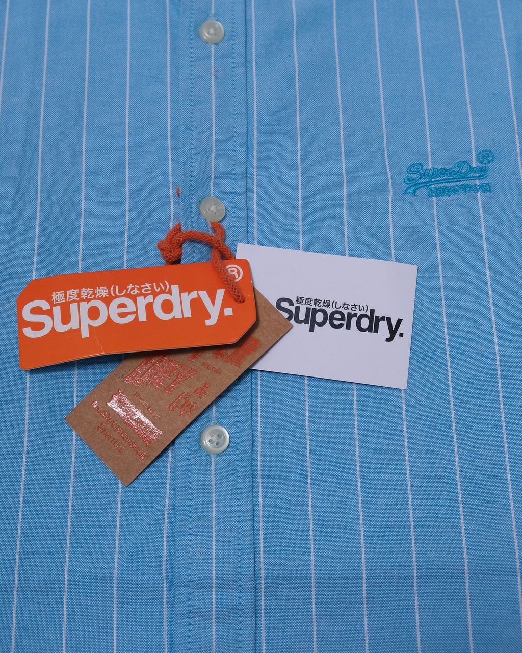 SUPERDRY Azure Wave Classic Fit Long Sleeve Oxford Shirt