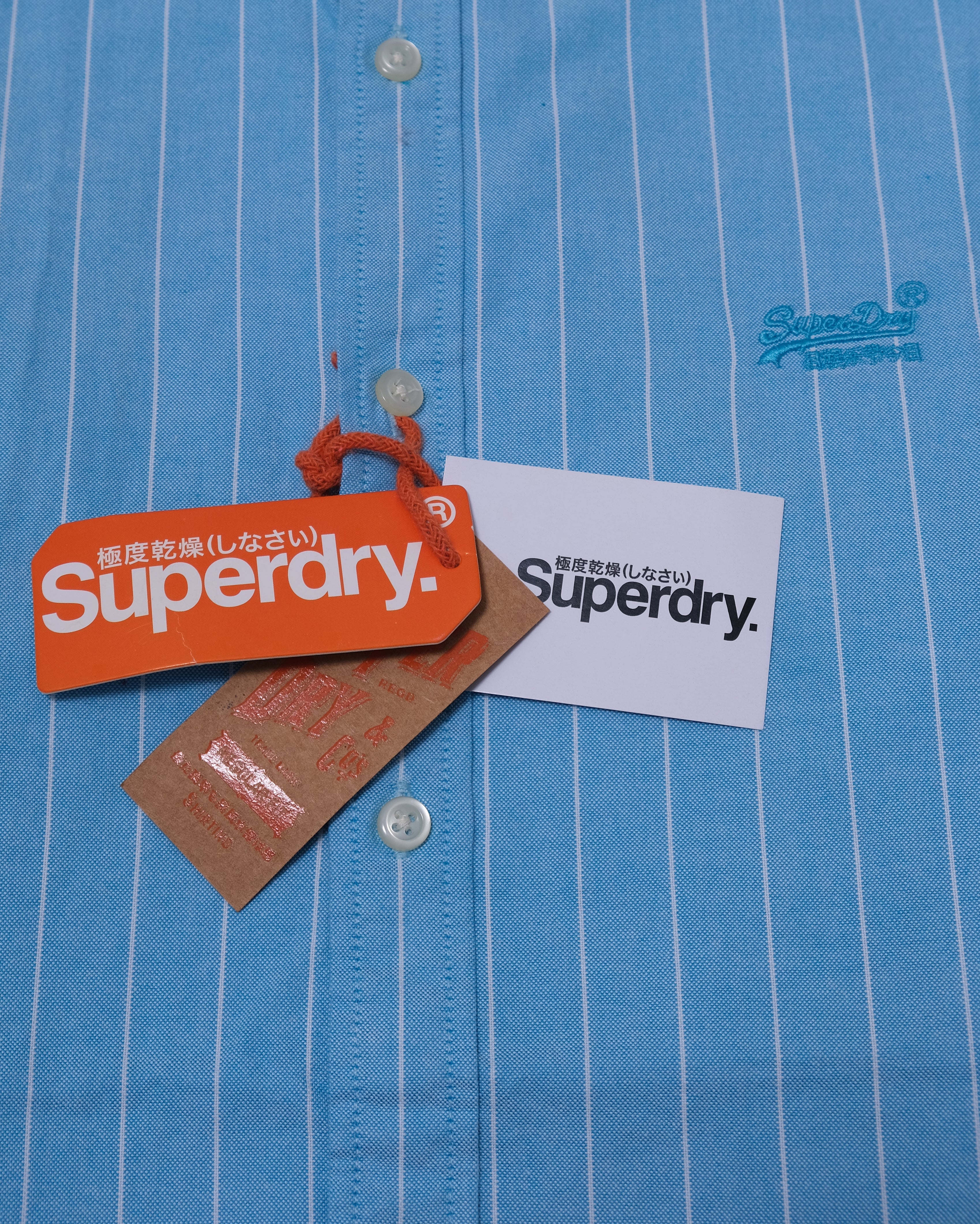 SUPERDRY Azure Wave Classic Fit Long Sleeve Oxford Shirt