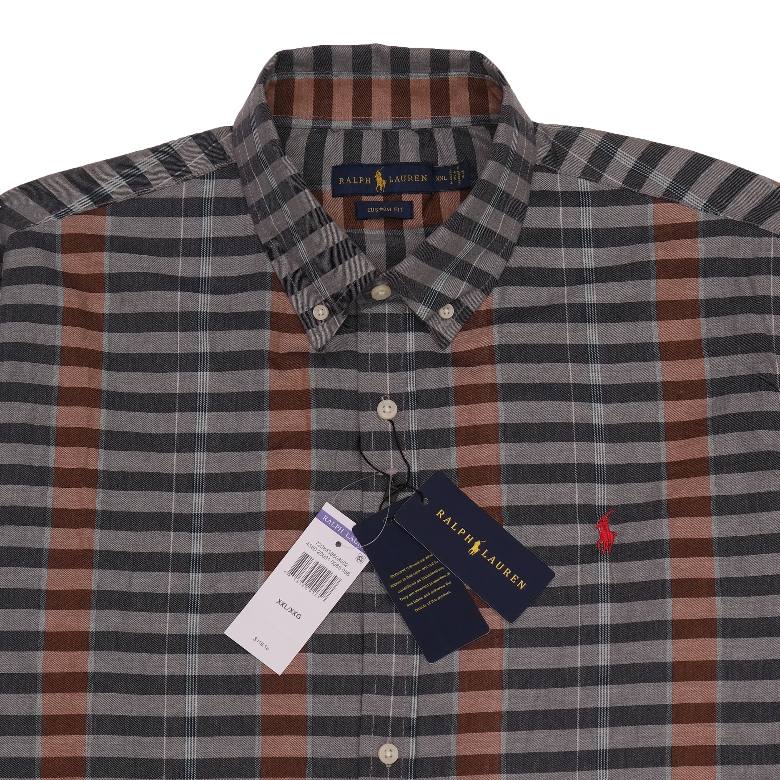 RALPH LAUREN Urban Slate Plaid Classic Fit Button-Down Shirt