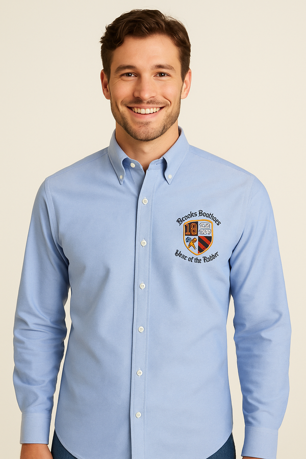 BROOKS BROTHERS Serene Sky Slim Fit Long Sleeve Button-Down Shirt