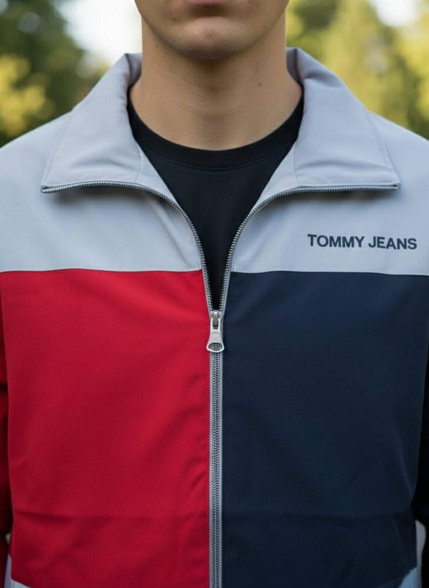 TOMMY JEANS Color Block Windbreaker Jacket