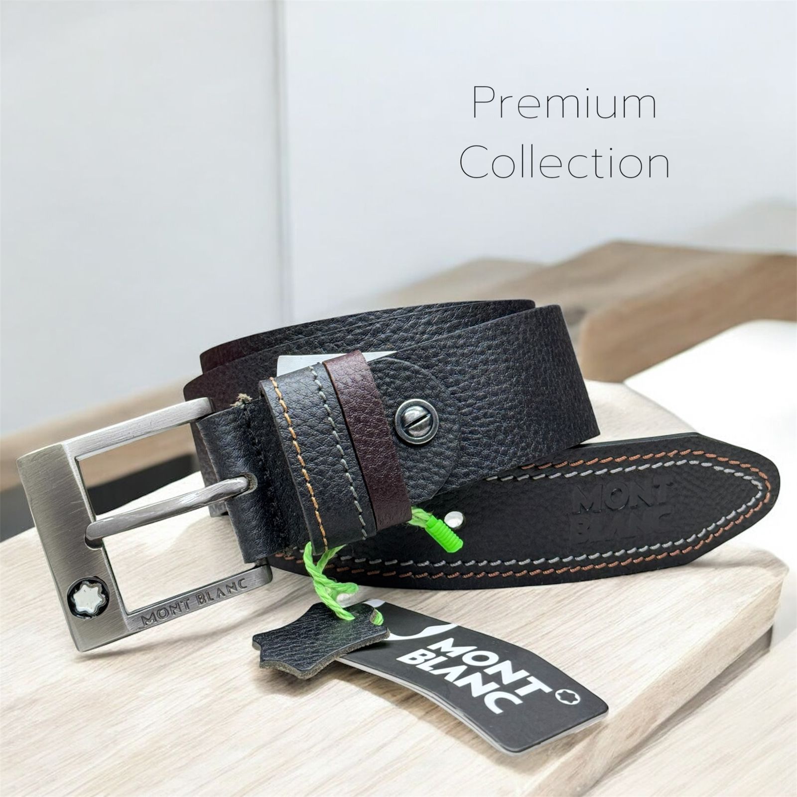 MONT BLANC Premium Collection Leather Belt