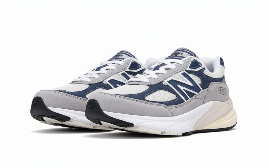 New Balance 990 Classic Sneakers in Grey and Navy