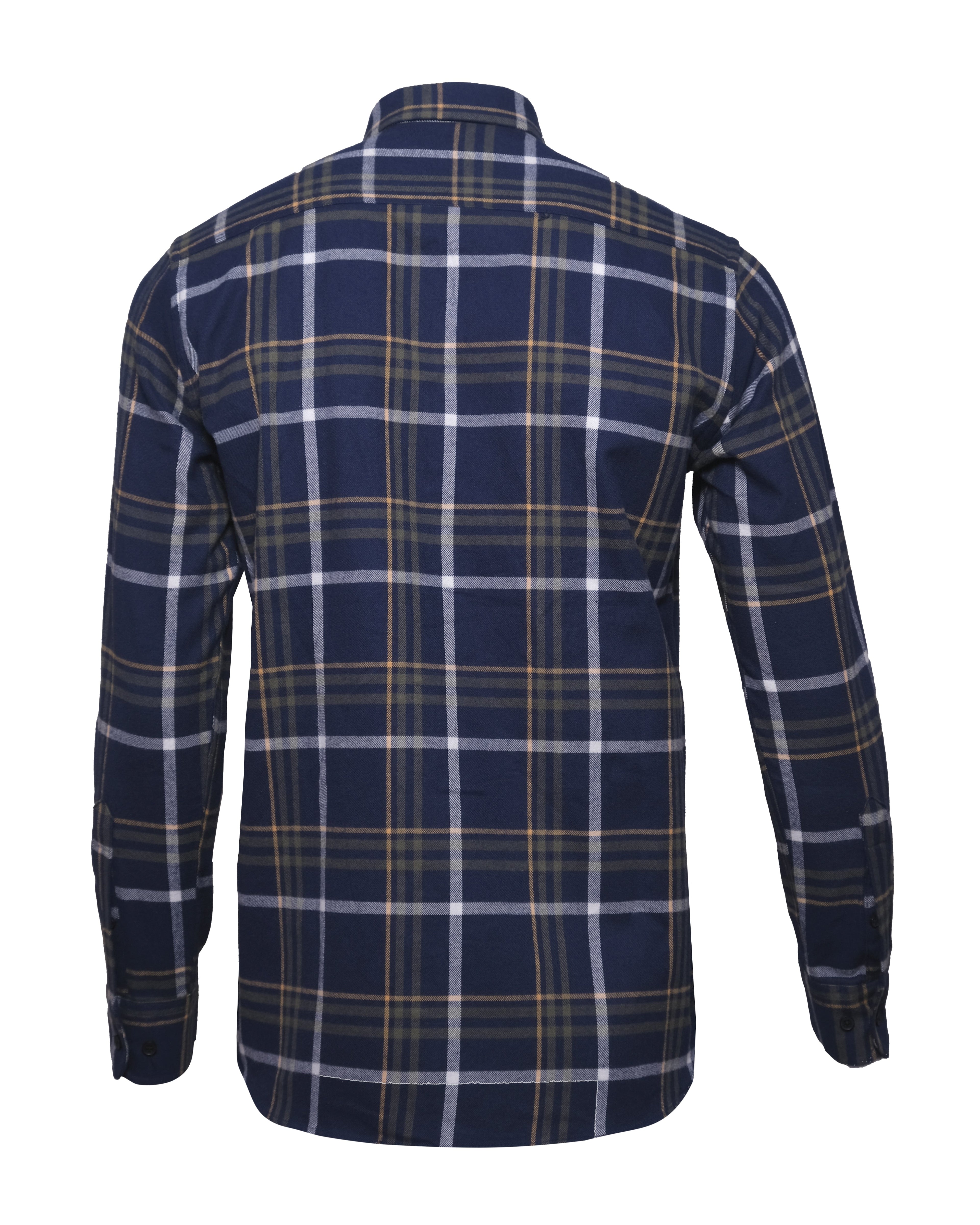 HACKETT LONDON Twilight Indigo Heritage Slim Fit Flannel Shirt