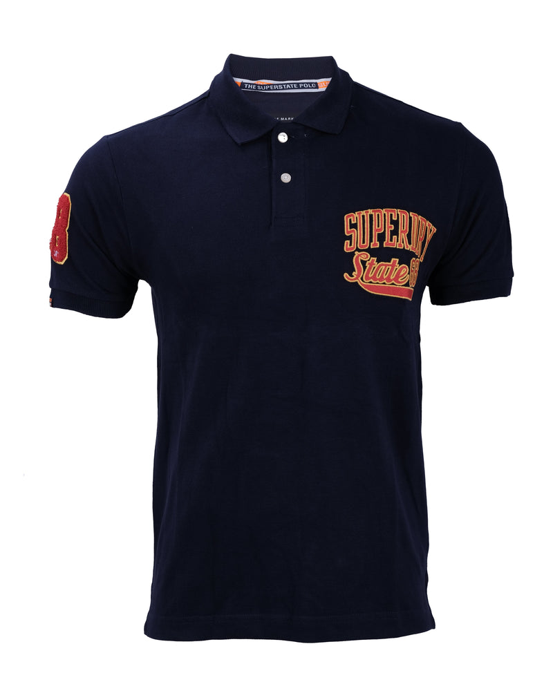SUPERDRY Midnight Ink Slim Fit Short Sleeve Polo Shirt