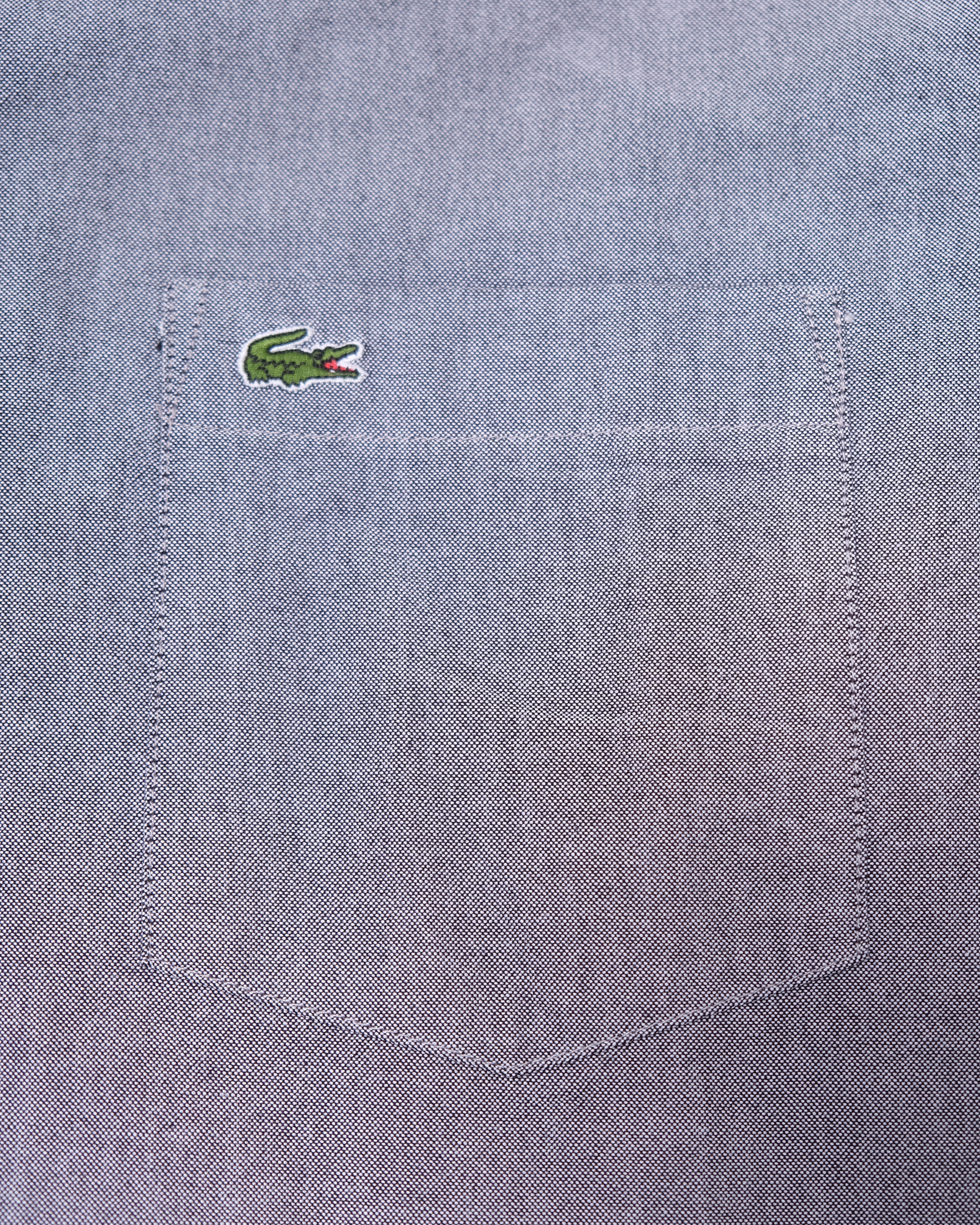 LACOSTE Misty Slate Slim Fit Long Sleeve Button-Down Shirt