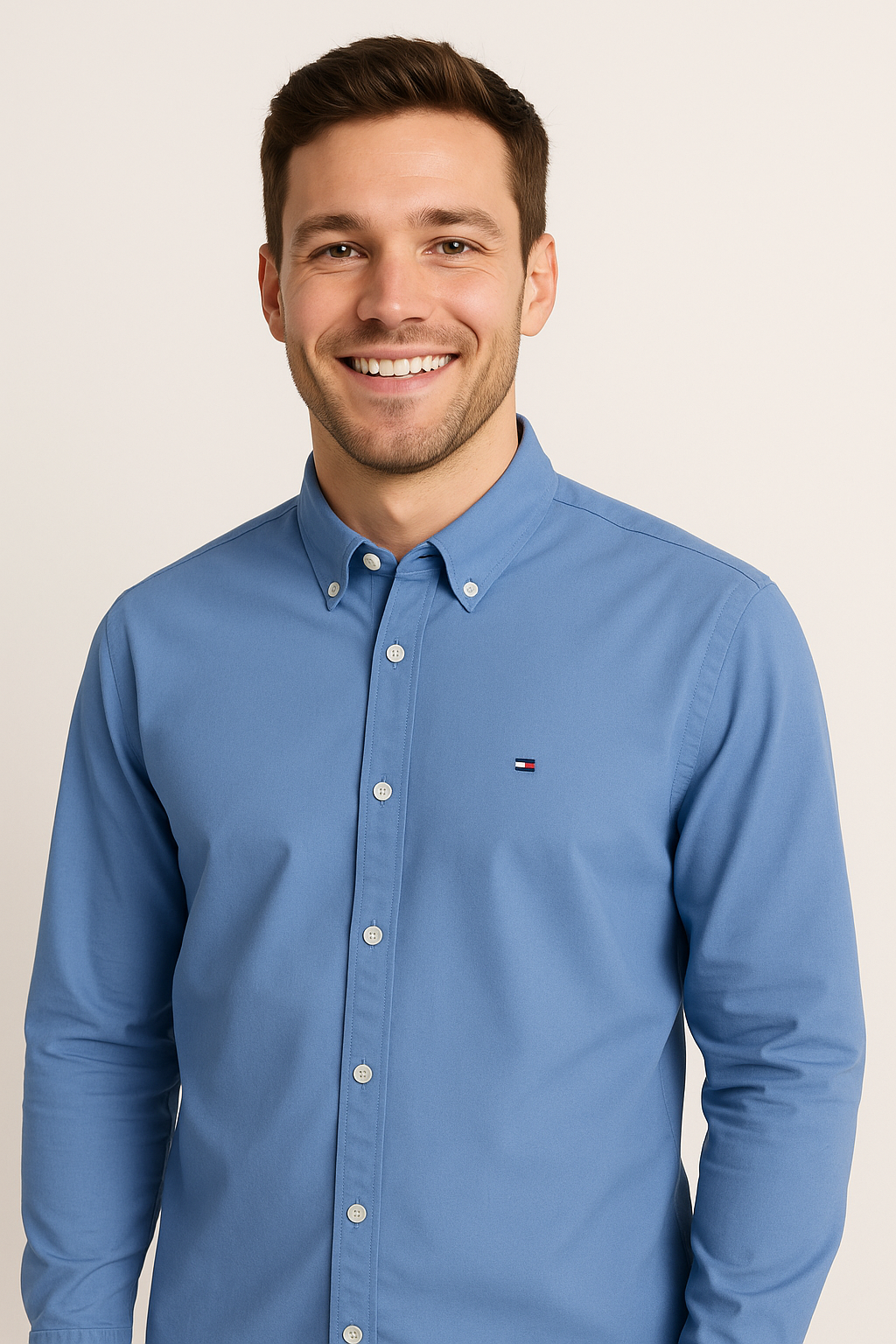 TOMMY HILFIGER Serene Sky Classic Fit Long Sleeve Button-Up Shirt
