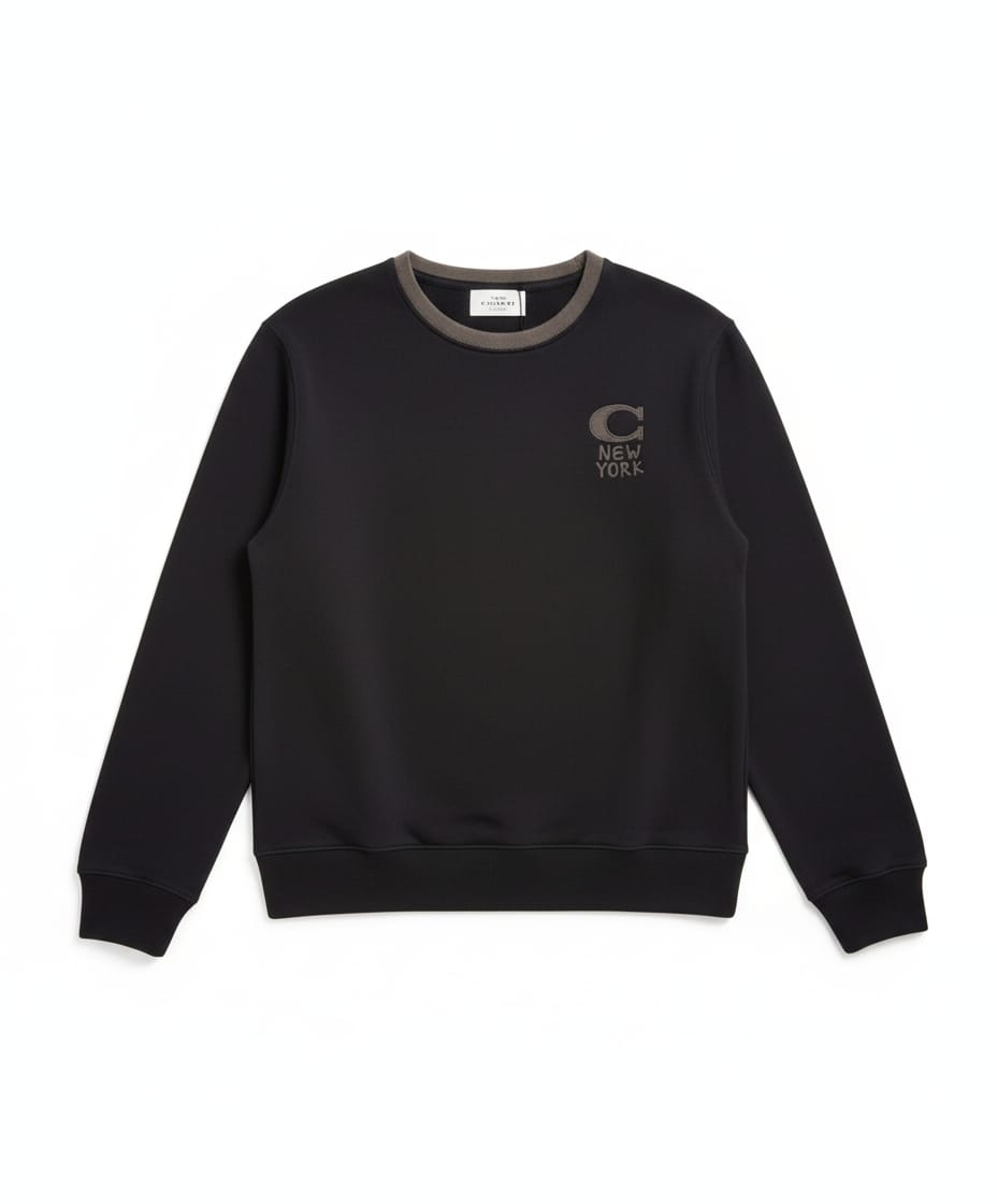 Coach Logo Heavy Quality Sweatshirt In Black - Premium Winter Collection
