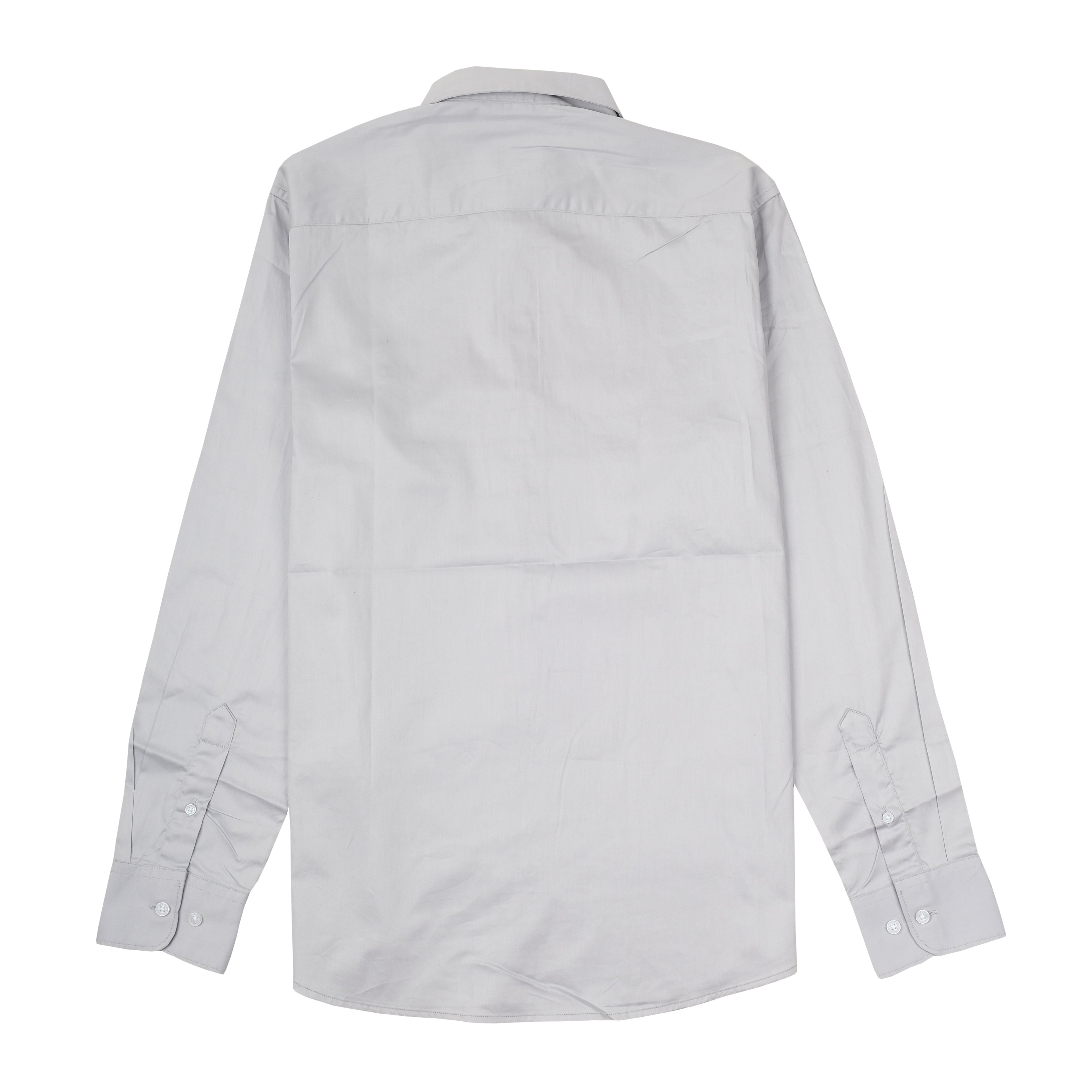 A|X ARMANI EXCHANGE Silver Mist Classic Fit Long Sleeve Cotton Shirt
