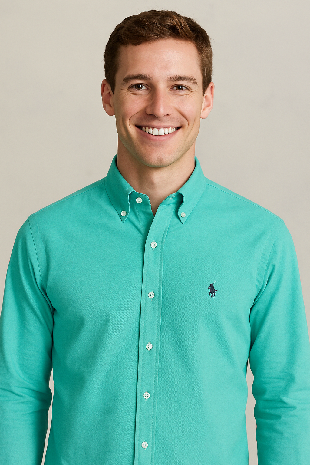 U.S. POLO ASSN. Serene Aqua Tailored Fit Long Sleeve Button-Down Shirt