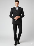 ARMANI Exchange-Breasted Tuxedo Suit in Classic Black (Extremely Premium)