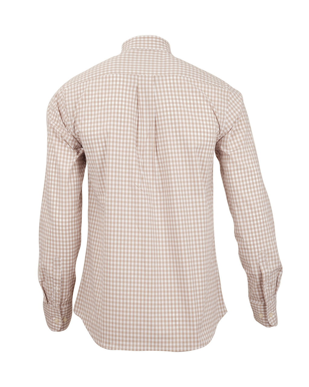 RALPH LAUREN Desert Beige Gingham Classic Fit Long Sleeve Oxford Shirt