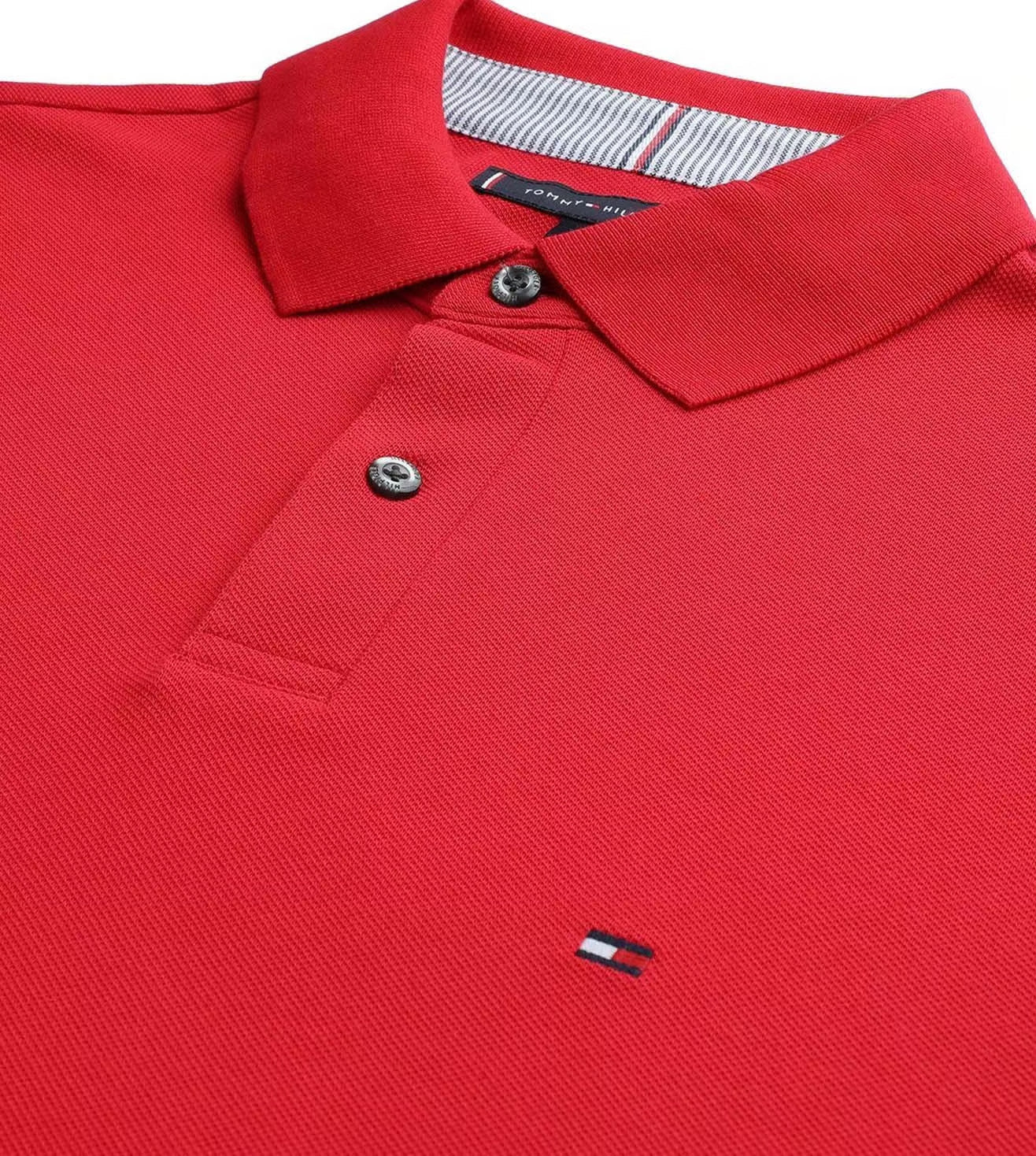 TOMMY HILFIGER Ember Red Classic Fit Short Sleeve Polo Shirt