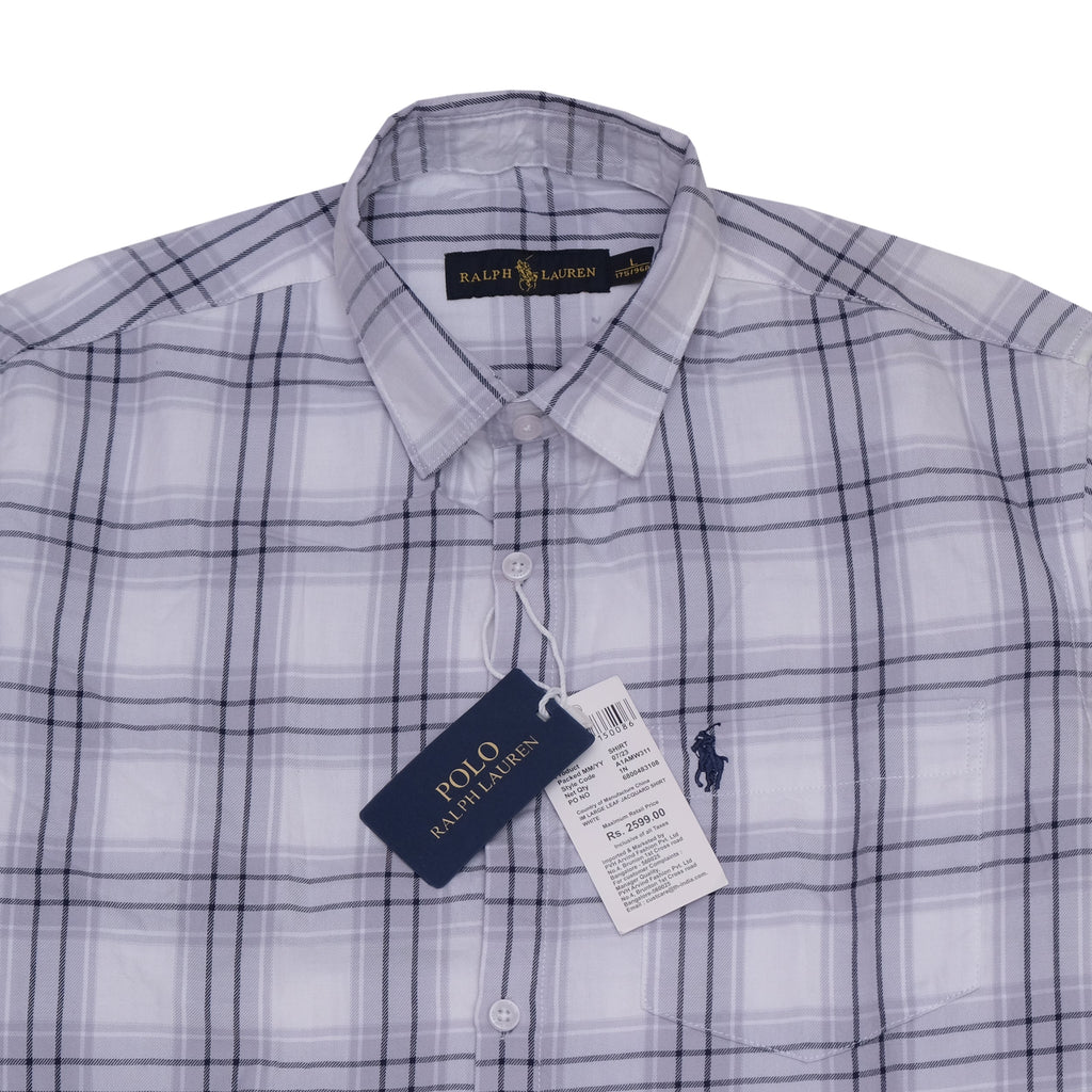 POLO RALPH LAUREN Silver Mist Slim Fit Long Sleeve Button-Up Shirt