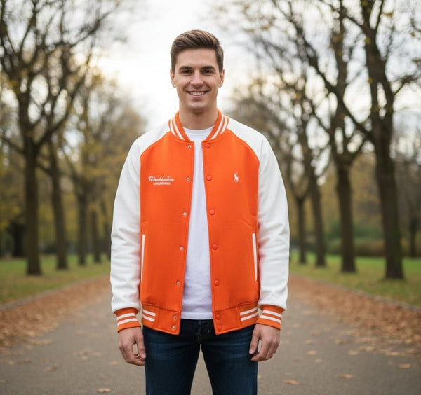 POLO Ralph Lauren Wimbledon Edition Orange Varsity Jacket