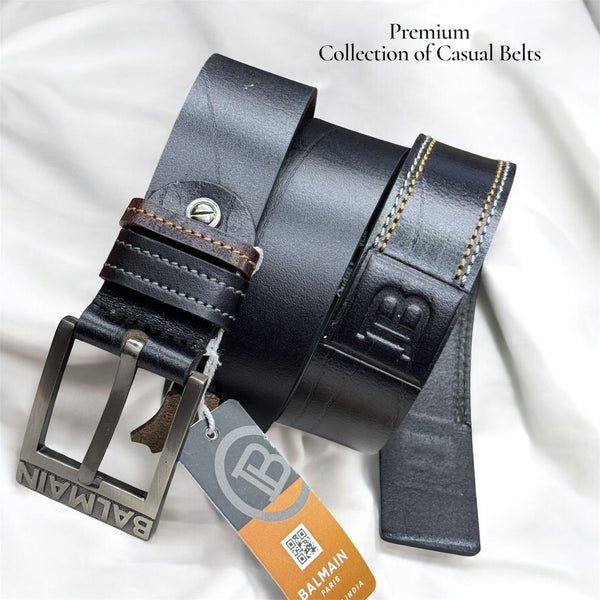BALMAIN Premium Casual Leather Belt Collection