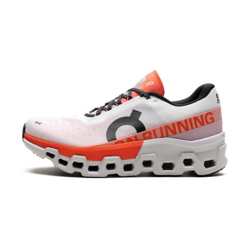 On Cloudstratus Running Shoes - White/Orange