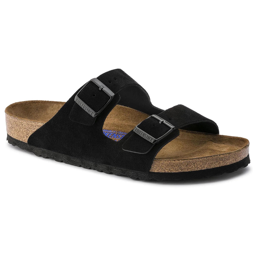 BIRKENSTOCK Obsidian Velvet Luxe Soft Footbed Sandals