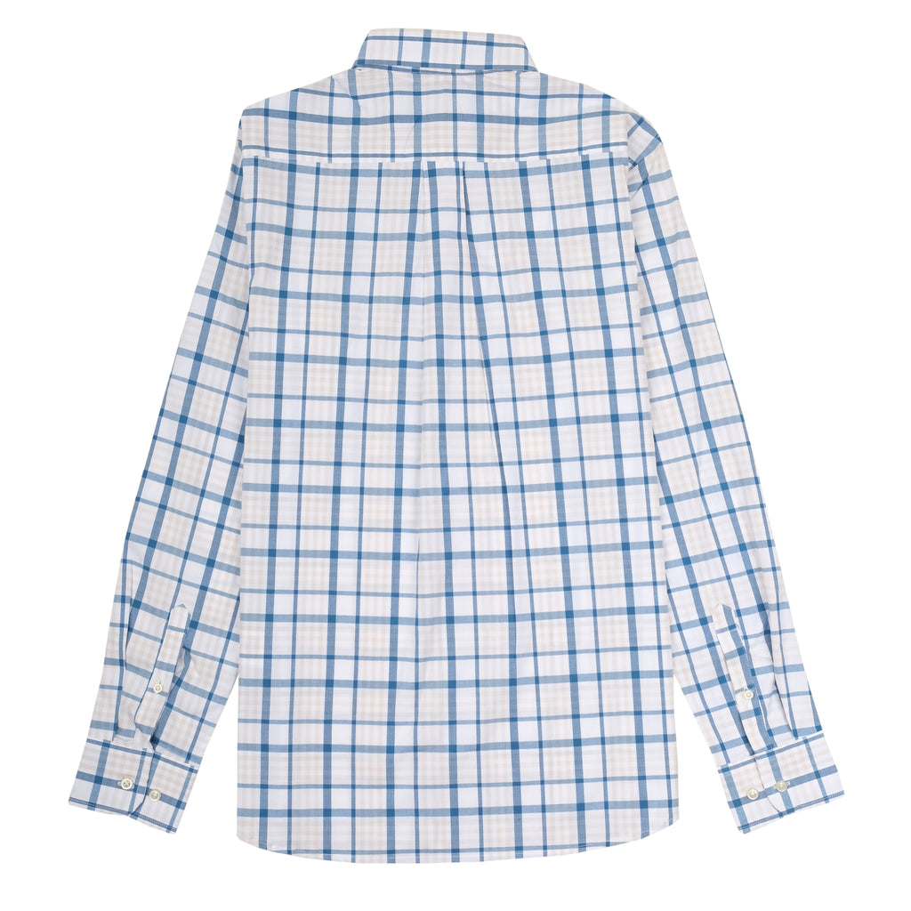 RALPH LAUREN Serene Azure Windowpane Check Classic Fit Oxford Shirt