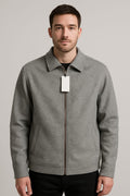ZARA Modern Textured Zip-Up Jacket