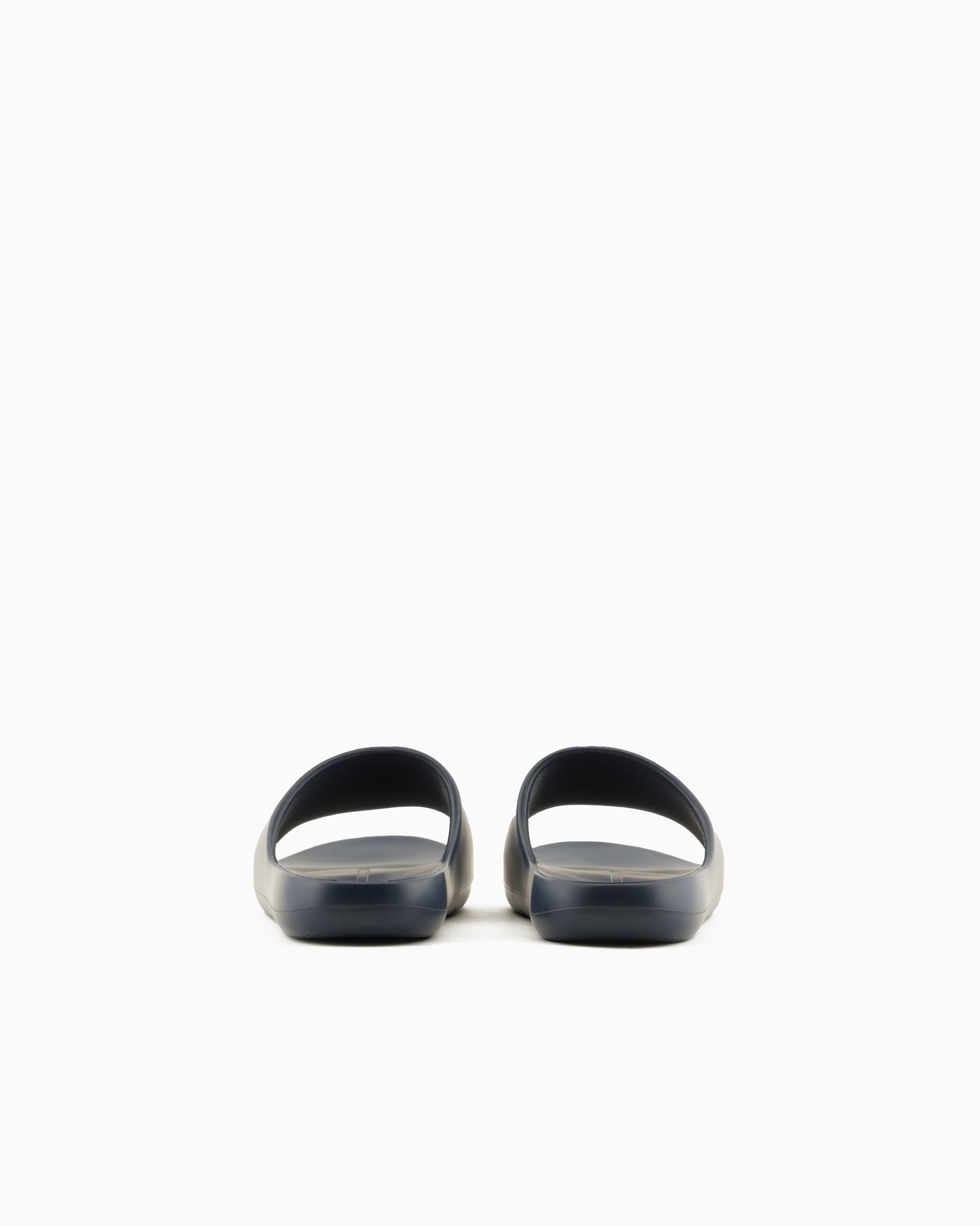 A|X ARMANI EXCHANGE Tranquil Slate Luxe Open-Toe Slides
