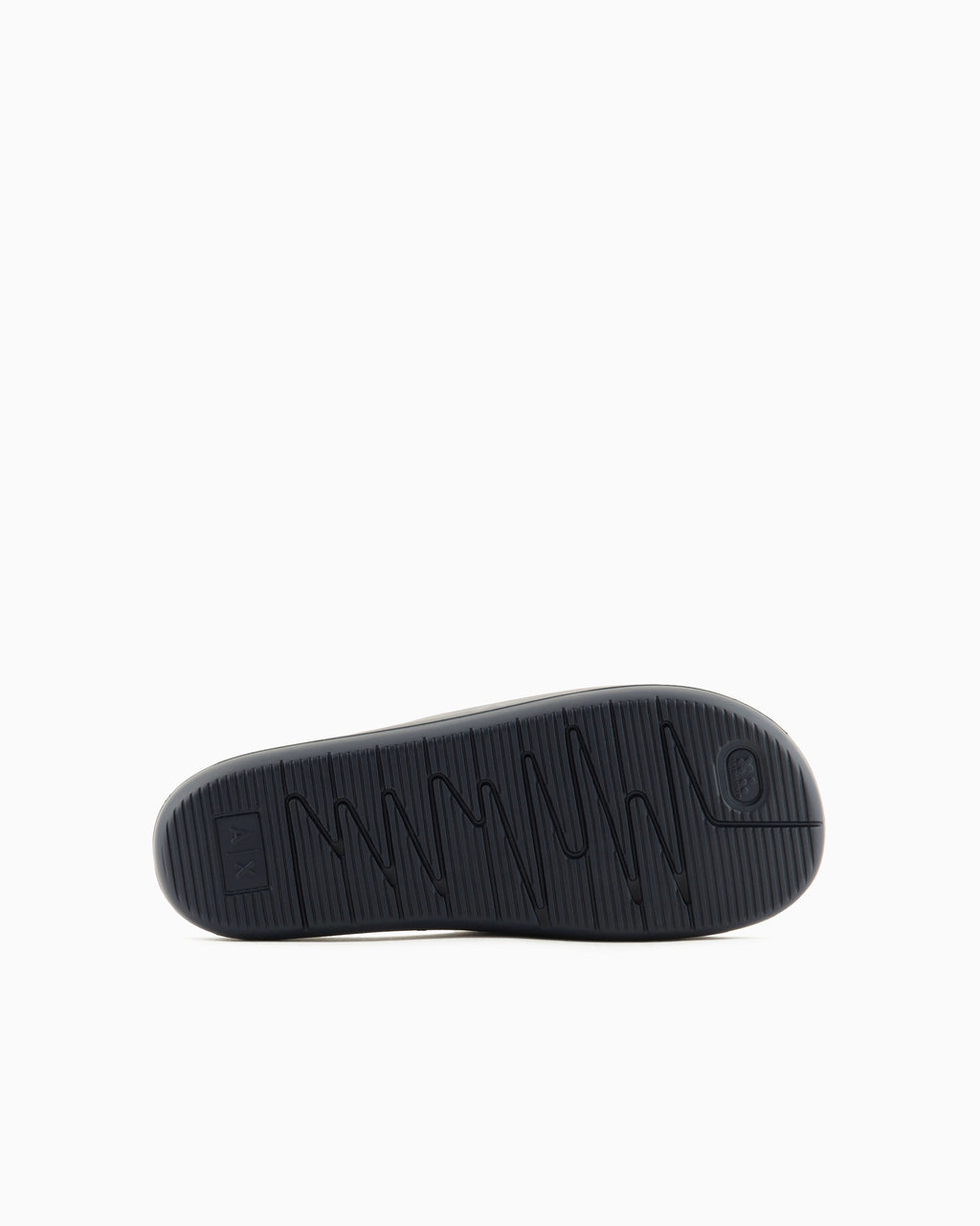 A|X ARMANI EXCHANGE Tranquil Slate Luxe Open-Toe Slides