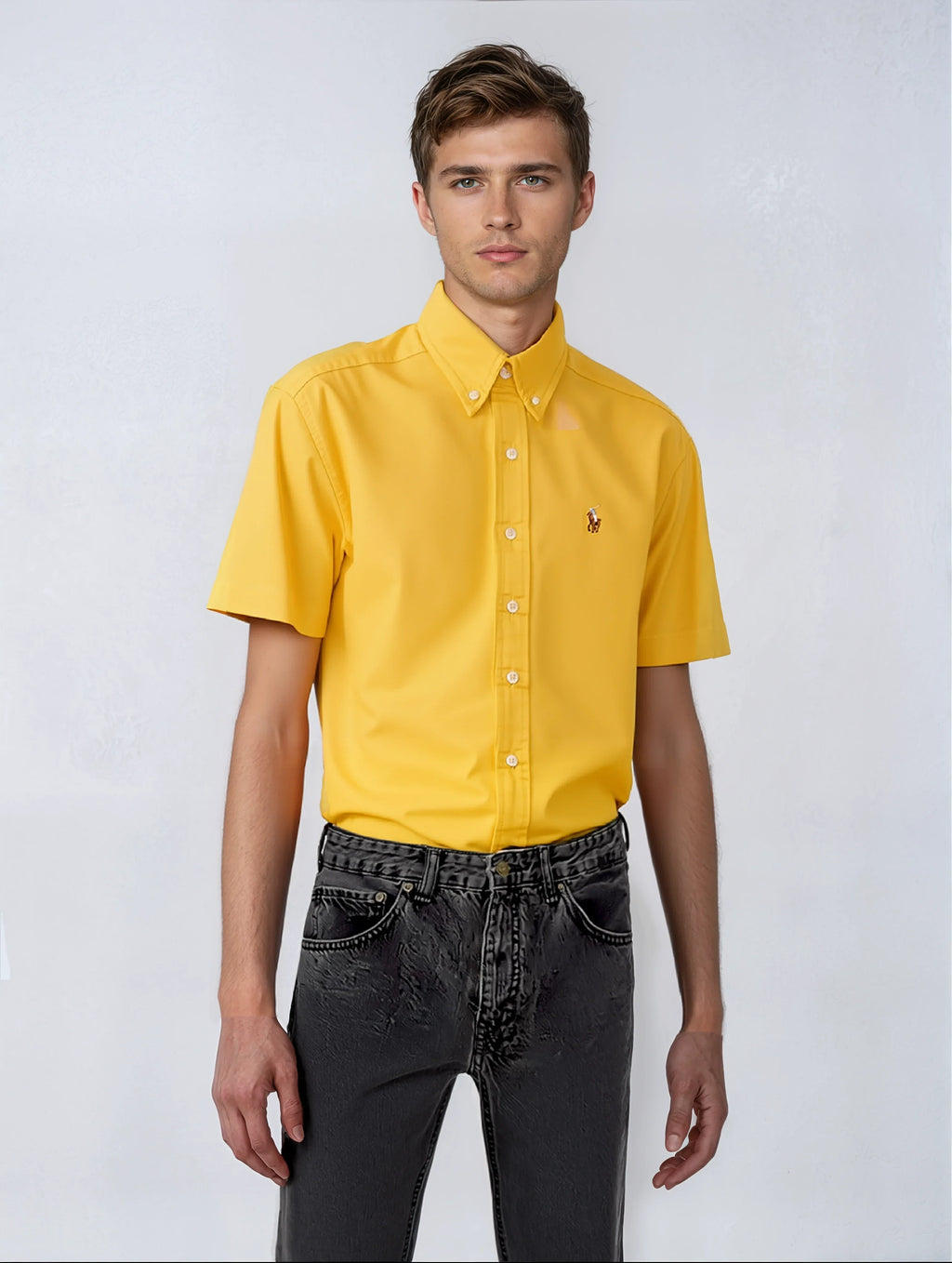 POLO RALPH LAUREN Solar Amber Classic Fit Short Sleeve Button-Down Shirt
