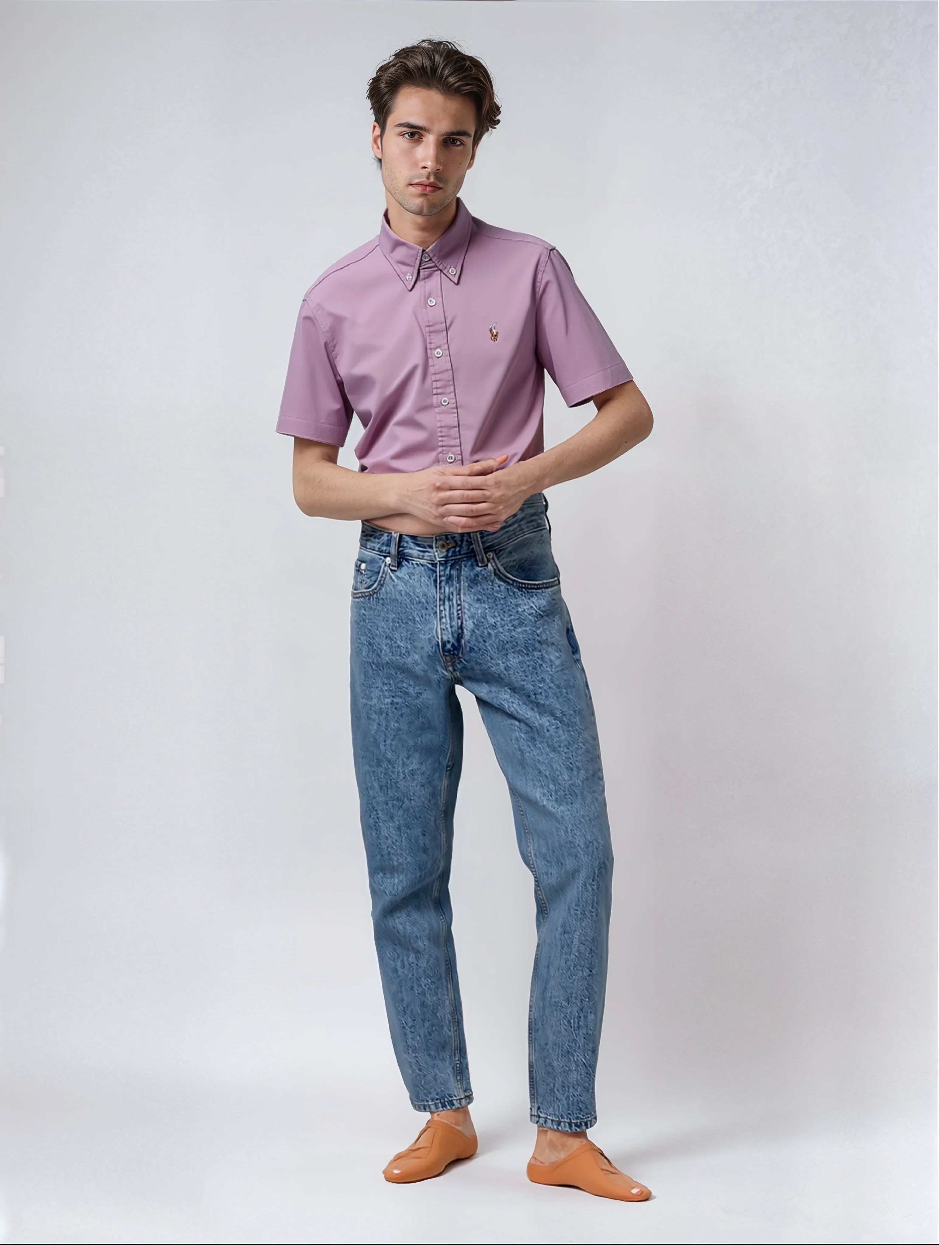 POLO RALPH LAUREN Serene Blush Classic Fit Short Sleeve Button-Down Shirt