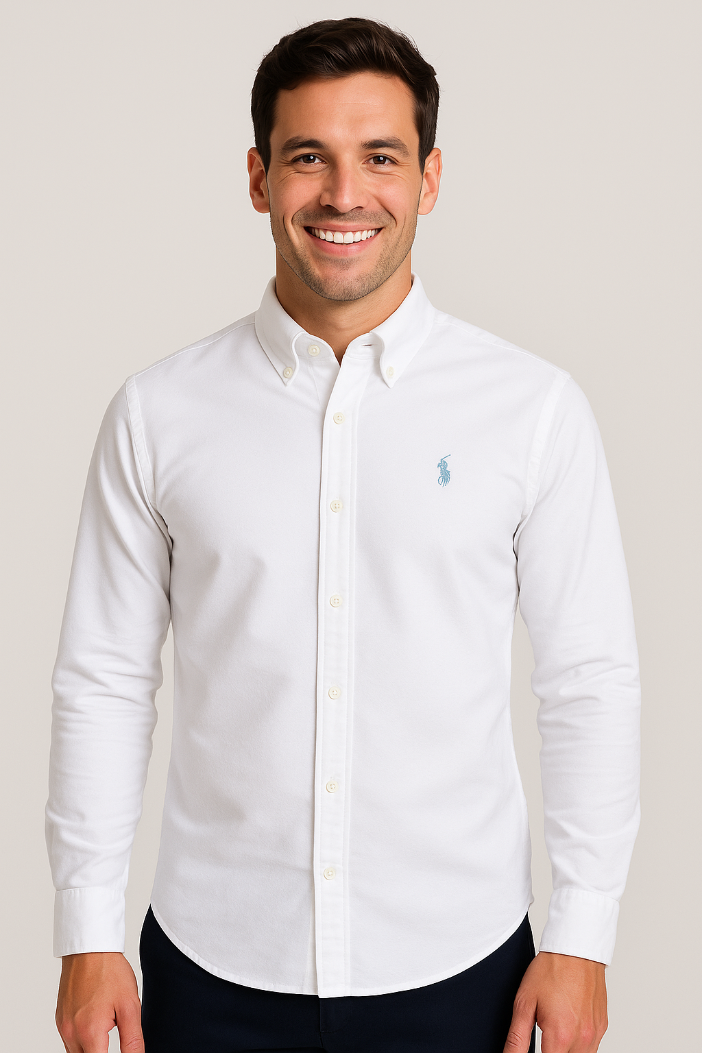 POLO RALPH LAUREN Pure Snow Classic Fit Long Sleeve Button-Down Shirt
