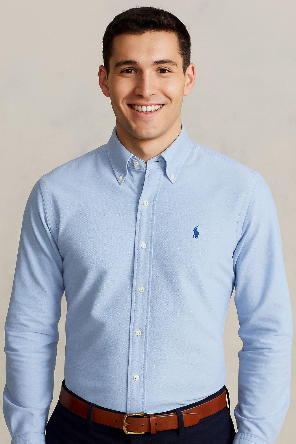 POLO RALPH LAUREN Serene Light Blue Sky Classic Fit Long Sleeve Button-Down Shirt